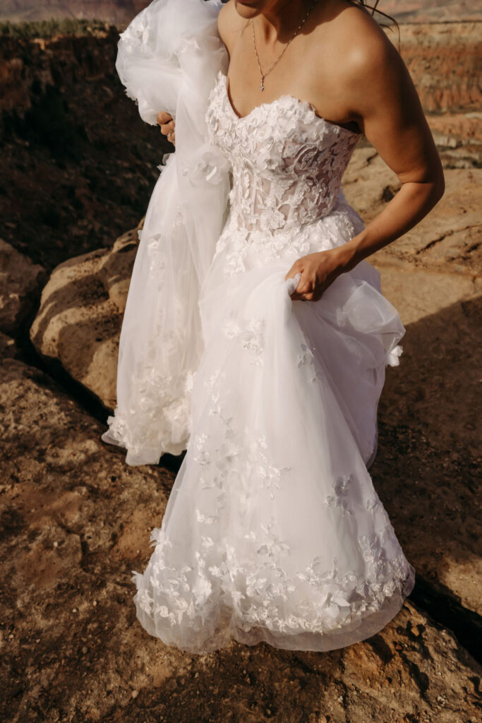 stunning bride elopement dress
