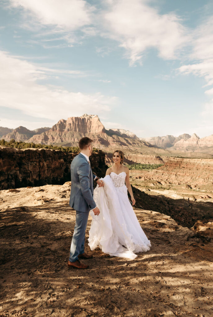 stunning couple at zion national park