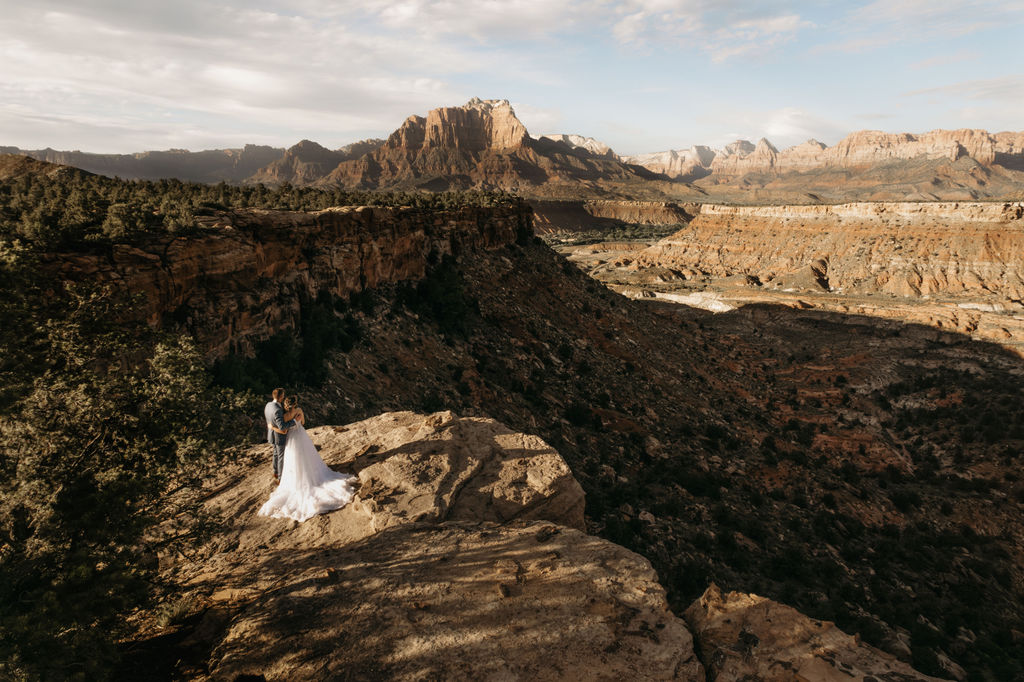stunning couple at their intimate mountain elopement