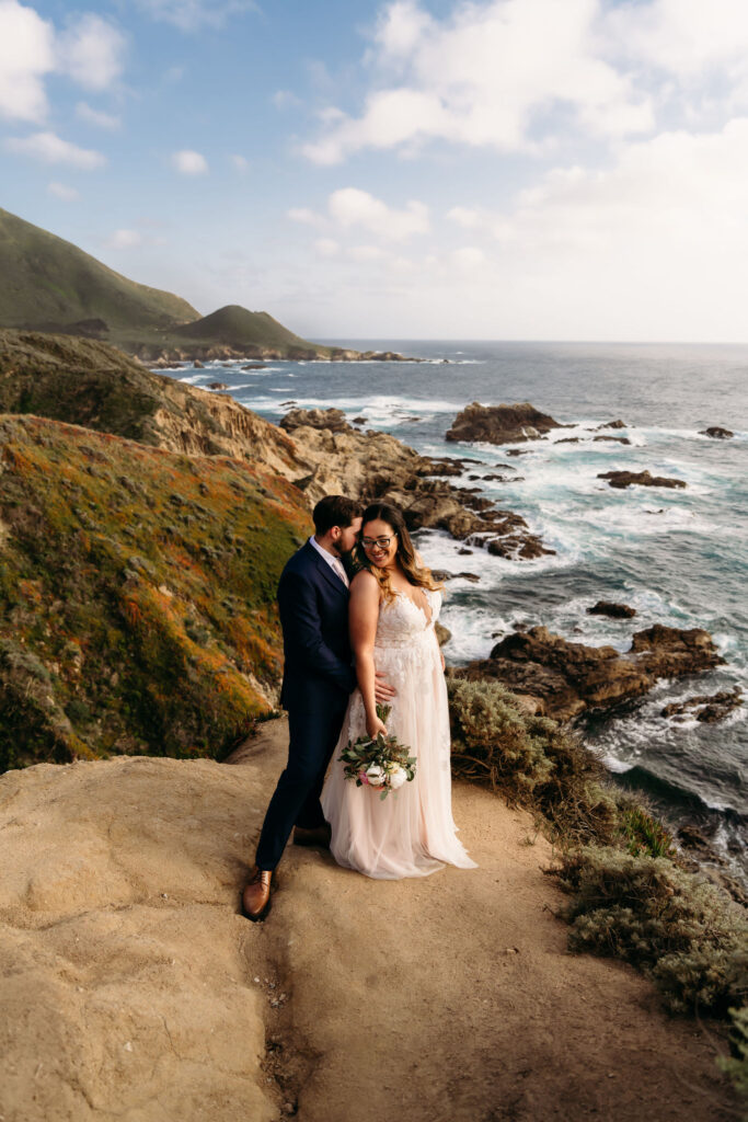 couple at their big sur elopement