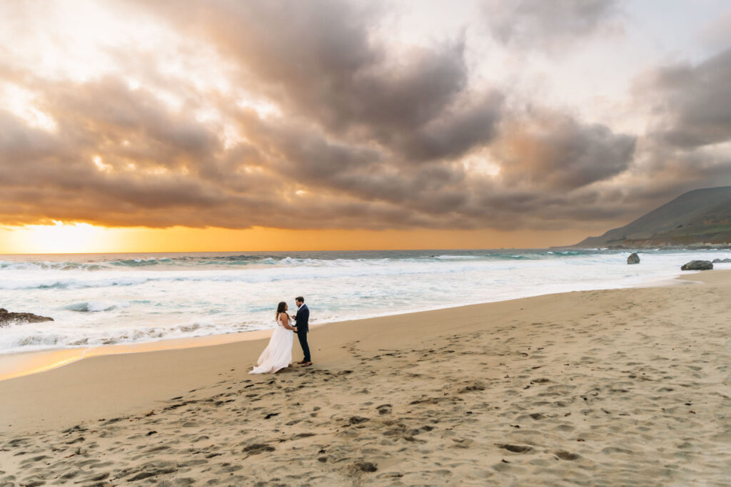 couple at their vow renewal elopement 