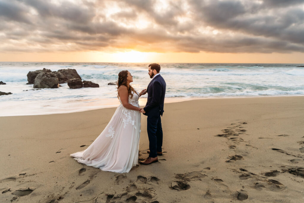 husband and wife vow renewal elopement 