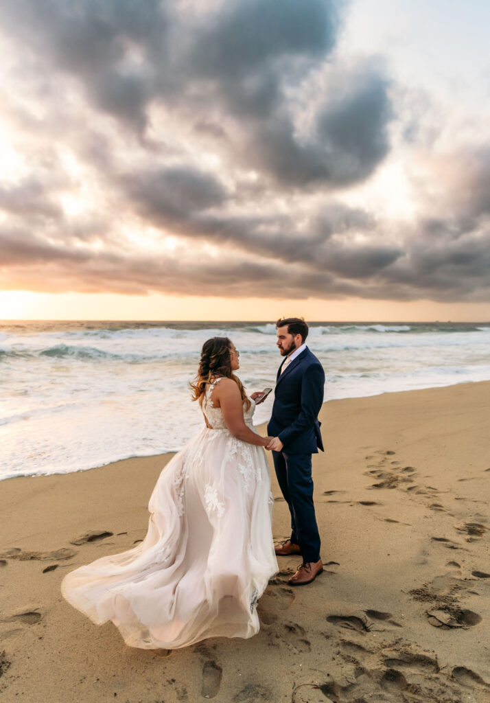 in love couple at the amazing big sur at their vow renewal elopement 