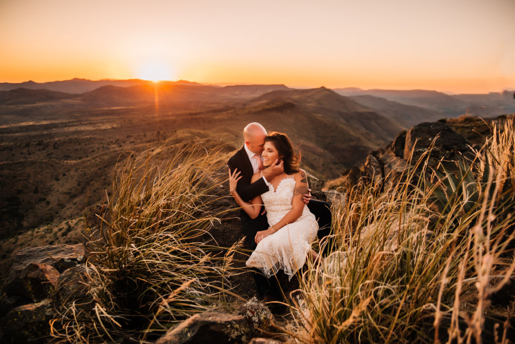 couple at their adventurous elopement - elope in arizona 